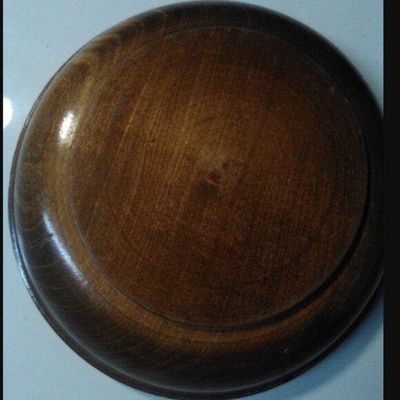 Wooden Sunflower HandTurned Carved Display Dish - Picture 2 of 2